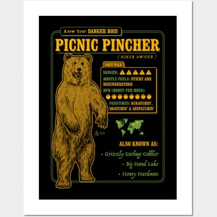 Funny Bear Fact File - Picnic Pincher Posters and Art